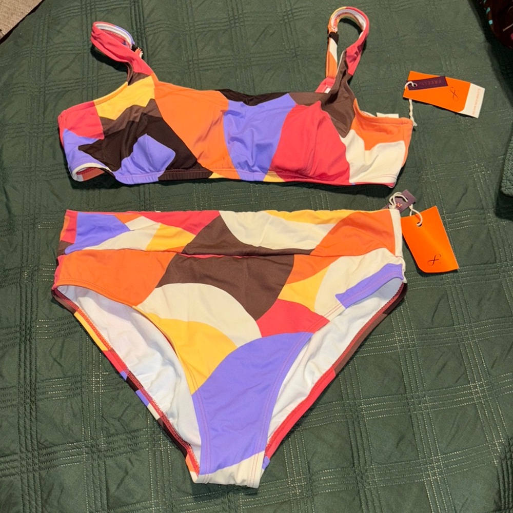 Freely | Colorful Geometric Bikini Set  or Singles | XL Top w/ L Bottom